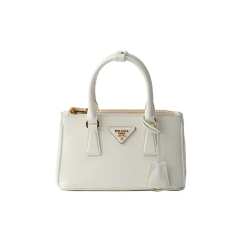 PRADA Galleria Телячья кожа Сумка Мини Женская Белая