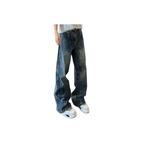 DEAR BETSY Темно-синий Унисекс Джинсы