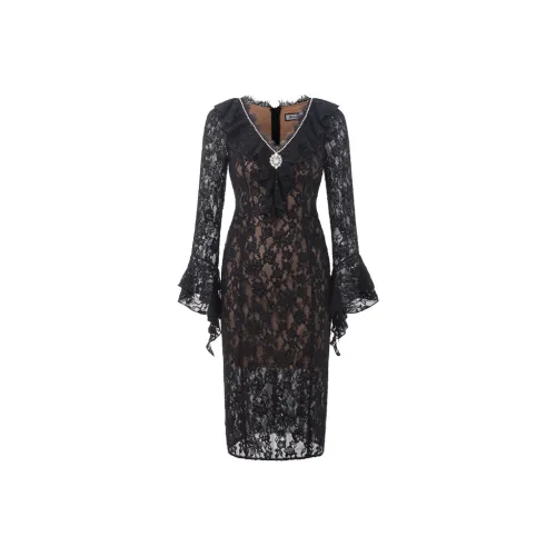 Misi Camii Длинное платье с длинными рукавами женское