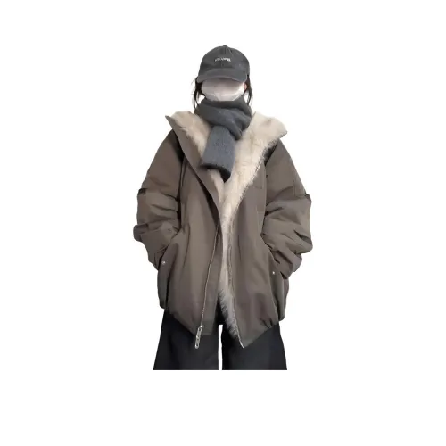 LANGQING Армейский зеленый Женский пуховик