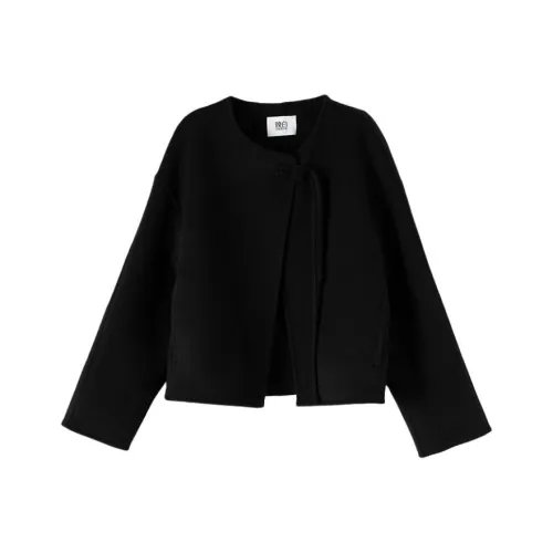 Late White Черное Женское Пальто