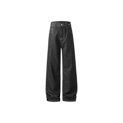 Huohuotu Черные Унисекс Джинсы