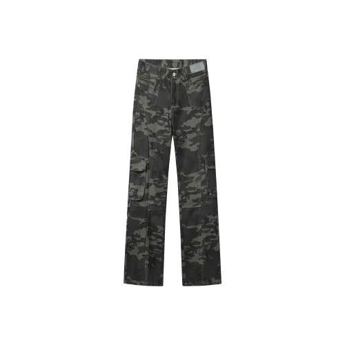 Huohuotu Камуфляж Унисекс Карго Брюки
