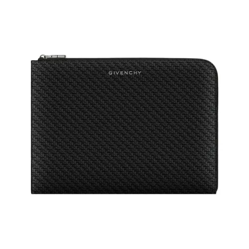 GIVENCHY Телячья кожа Клатч Кошелек Большой Мужской Черный