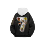 Black Jacket (В комплекте с высококачественным тяжелым белым и серым свитшотом Фотиния)