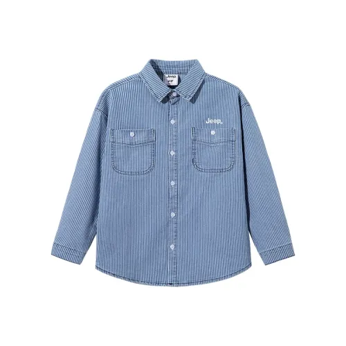 Jeep Джинсовый синий Школьный возраст Детские джинсовые рубашки