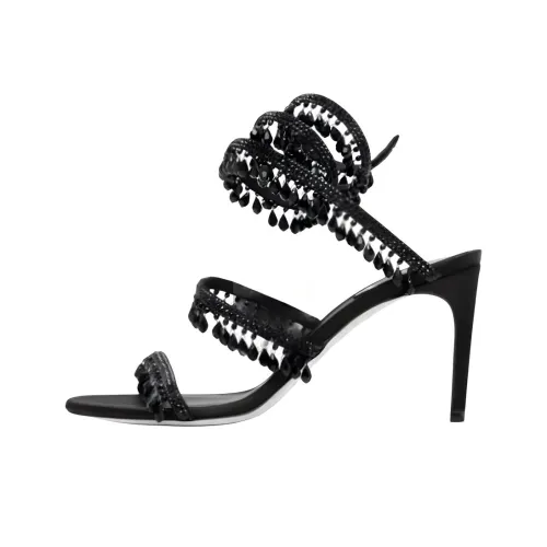 RENE CAOVILLA Chandelier One Strap Sandals 8 cm Women's Black РЕНЕ CAOVILLA Чандelier One Ремешок Сандалии 8 см Женские Черные