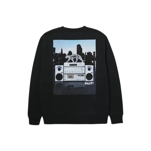 HUF совместный бренд Fw25 Midnight Radio Crewneck Свитшот Унисекс