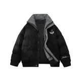 Чёрный Белый Клетка [Воротник-стойка Городской Минималистский]