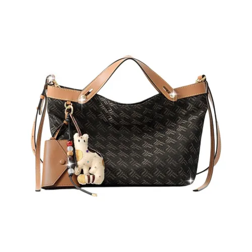 FION Новый Приход The Palace Ткань Через плечо Сумка Женская Темно-коричневый Серый