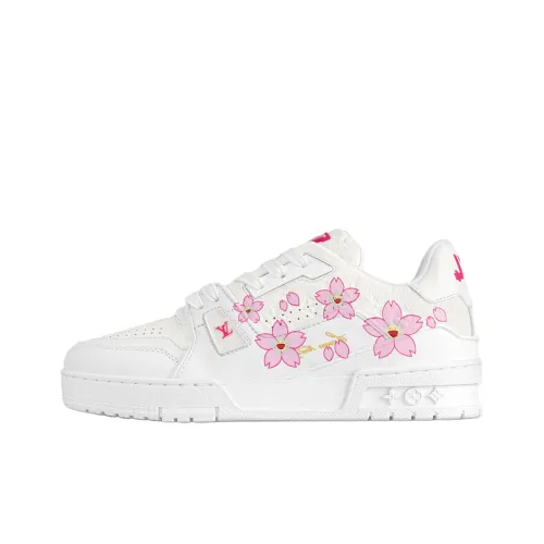 Takashi Murakami x LOUIS VUITTON Тренер Вишневый цветок Коллекция Низкие Кроссовки для скейтбординга Женские Белые