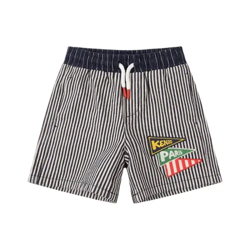 KENZO Детская одежда Полосатые Бермуды из денима для малышей Морской синий