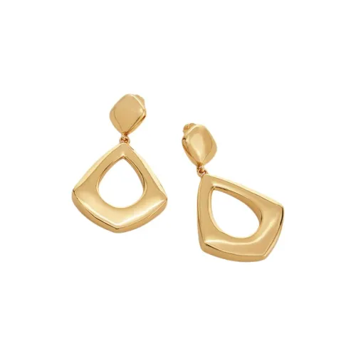 Серьги Retro Chic с золотым покрытием медные женские