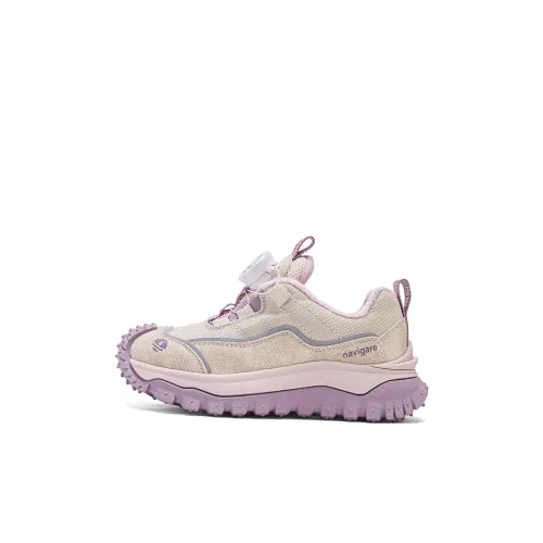 NAVIGARE Маленький парус визуально увеличивающий рост низкий топ детская туристическая обувь бежево-фиолетовый унисекс
