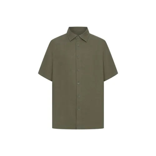 URBAN REVIVO Army Green Мужские Рубашки