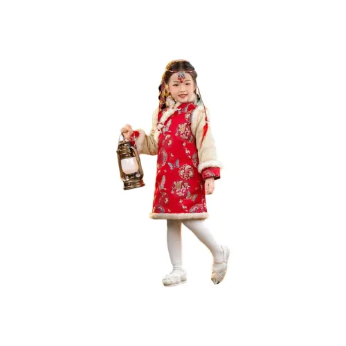 MUMUWU HOUSE Красное школьное платье