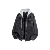 Чёрный Серый + Серый Капюшон (Имитация двухслойного стиля)