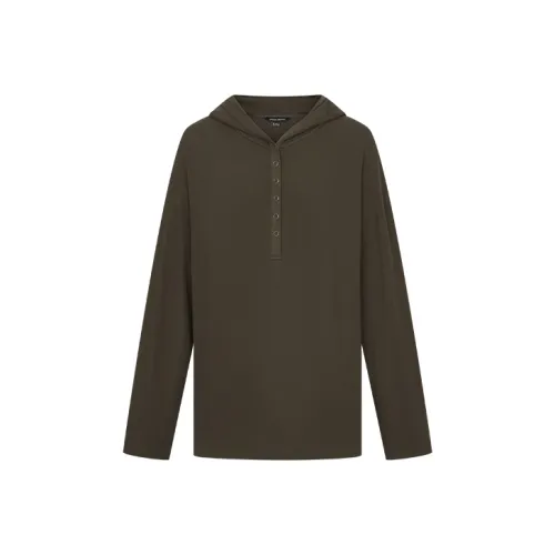 URBAN REVIVO Темный кофейный коричневый женский T-рубашки