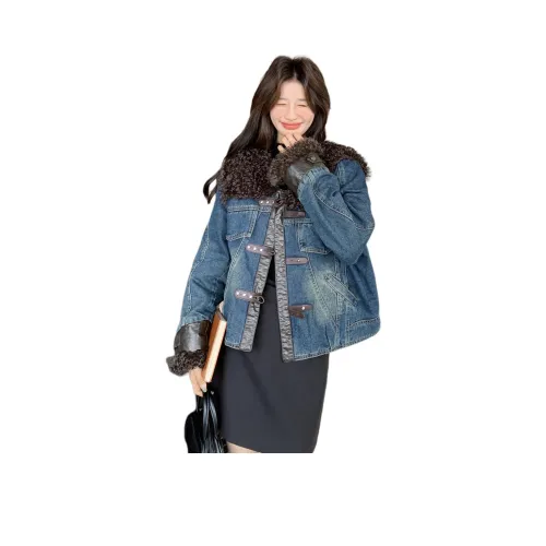 MEXICAN Джинсовый синий Женские Джинсовые куртки