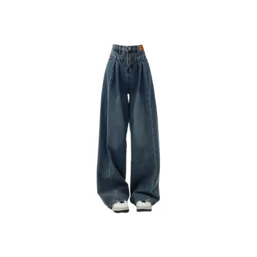 YICHEN Темно-синий женский джинсы