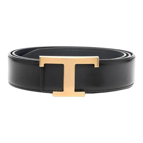 TOD'S Кожаные ремни Мужской Черный Ширина 3,5 см