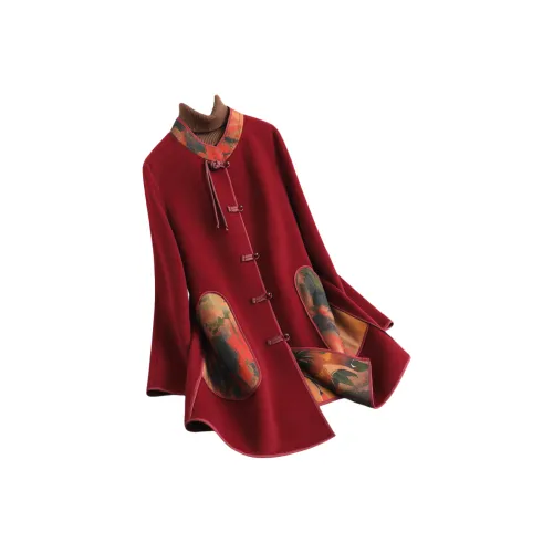 MH Ангора Красный Женское Пальто