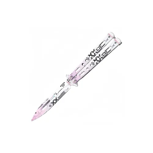 OLOEY Printed Бабочка Лезвие Заостренный носок Складной 22 см Незакругленный Статический Моделизм