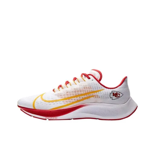 Nike Pegasus 37 Slip-resistant Abrasion-resistant Low Top Casual Running Shoes Men's White Red