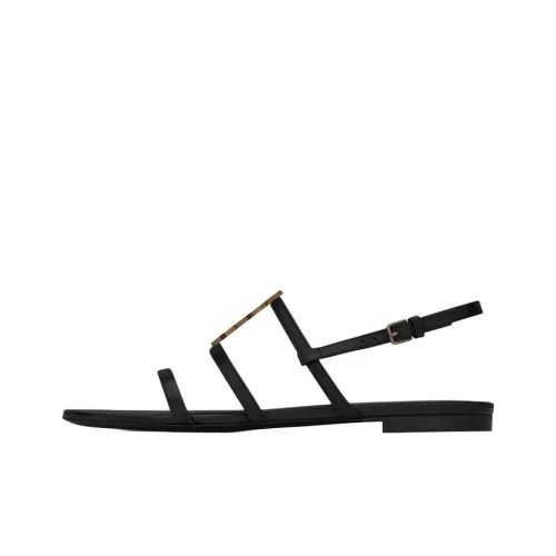 SAINT LAURENT CASSANDRA One Ремень Сандалии 0,5см Женские Черный