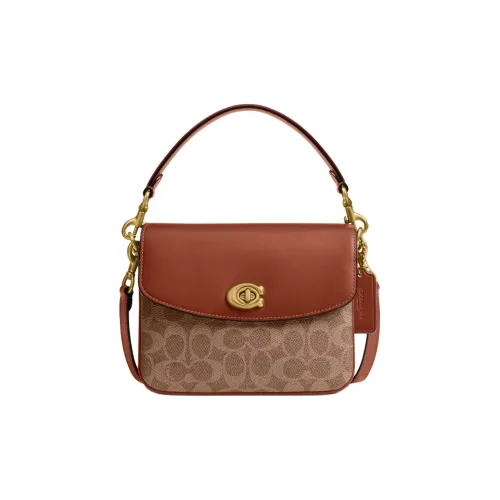 COACH Cassie Покрытый холст телячья кожа сумка маленькая женская