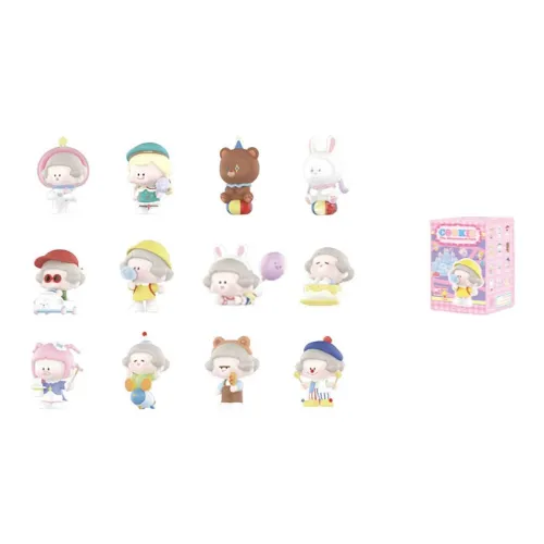 POP MART Коллаборация Edition Cookies Amusement Park Collection Слепые коробки Один Mystery Коробка Целая коробка 12 шт