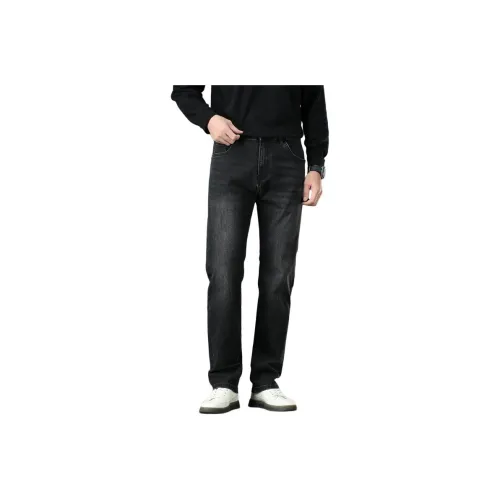 LEEKODY Черные Унисекс Джинсы