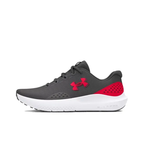 Under Armour Surge 4 Low Беговые кроссовки Мужские Серый Красный