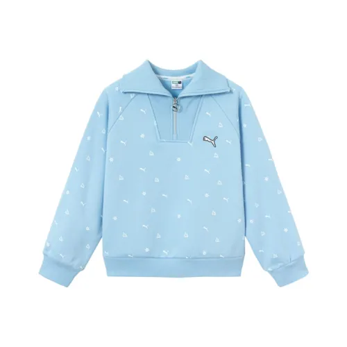 PUMA Синий Цветочный Дизайн Тон 00380 KIDS Свитшоты