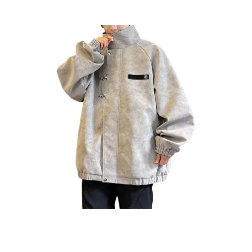 TUOFEI Серый Хлопковый пуховик Унисекс Куртки