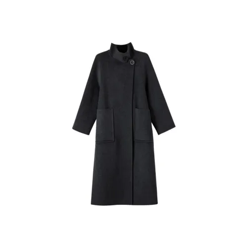 Late White Угольно-серый Женское пальто