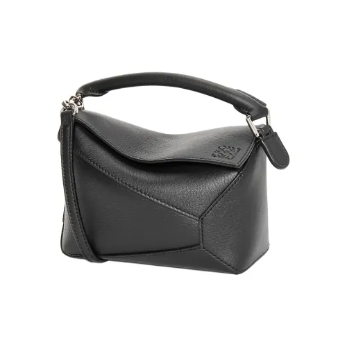LOEWE Пазл Коровья кожа Сумка Сумка через плечо Сумка через плечо Мини Женская Черная