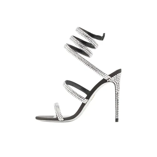 RENE CAOVILLA One Ремешок Сандалии 10,5 см Женские Серебряные