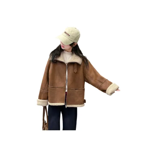 Giyu Кофе Школьный возраст Натуральный и искусственный мех