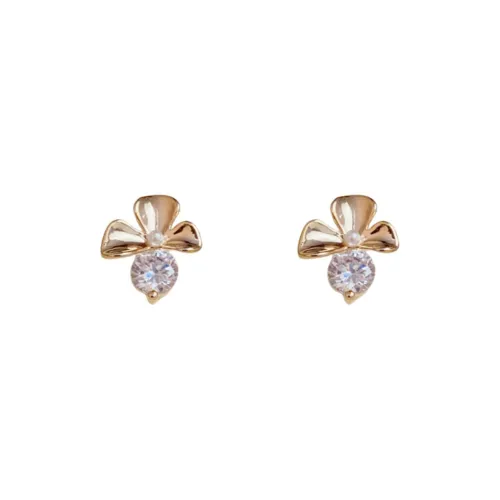 BONAS Copper Stud Earrings Women's BONAS Медные серьги-гвоздики женские