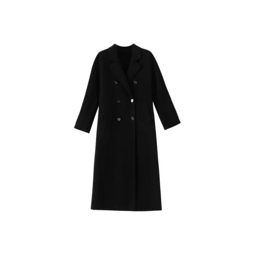 Late White Черное Женское Пальто