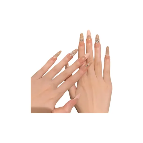 OCHIEN Премиум ATMOSPHERE Прозрачный Телесный Pure Lustre Кошачий глаз Nail Art False Nail Миндаль Длинный Розовый Румяна Stain Flashing