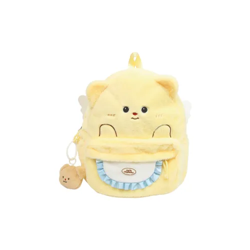 WXRX Плюшевый рюкзак женский желтый