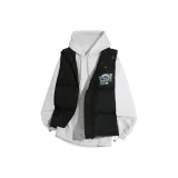 Черный жилет + тонкий бело-серый вереск WY-синий лед металл акула