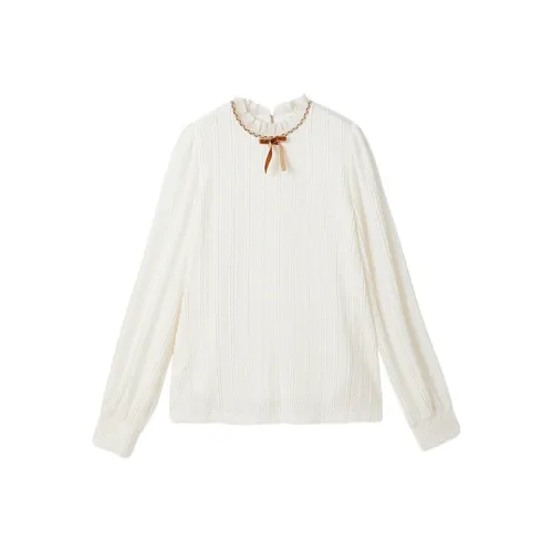 XIANGYING Цапельно-белый Женские Рубашки