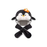 Пингвин Плюшевый Шляпа и Шарф Комплект [Серый]