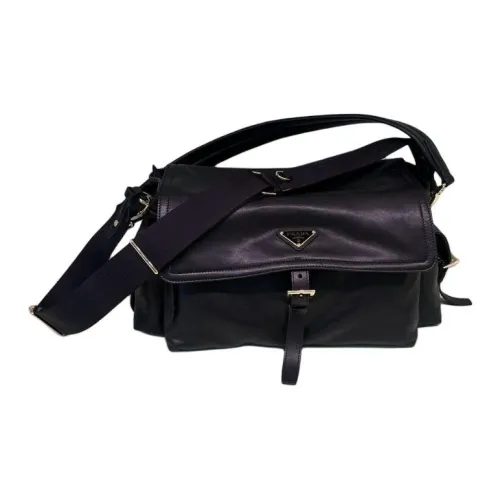 PRADA Металлический компонент Сумка на плечо Женская Черная
