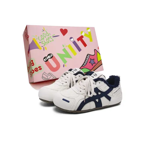 UNIITY Осенне-зимние с флисовой подкладкой белые термозащитные устойчивые к истиранию низкие кроссовки для скейтбординга женские