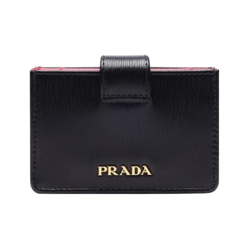 PRADA Кожа Держатель для карт Женские Черный