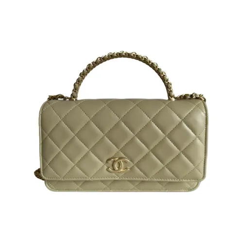 CHANEL WOC кожа IS на цепочке ручка сумка сумка Kelly сумка на плечо через плечо сумка среднего размера женская желтая